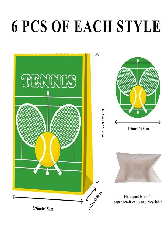 BQK 24 Pcs Tennis Gift Bags - Tennis Theme Party Supplies Decorations & Goodie Bags - Image 5